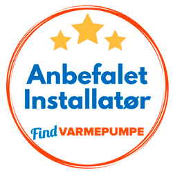 Anbefalet Varmepumpe installatør af Findvarmepumpe.dk